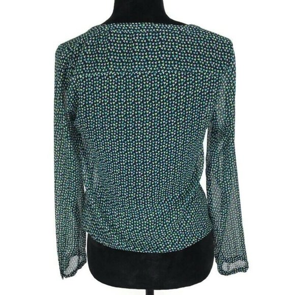 Gap Triangle Semi Sheer Blouse Top Shirt - Picture 3 of 4